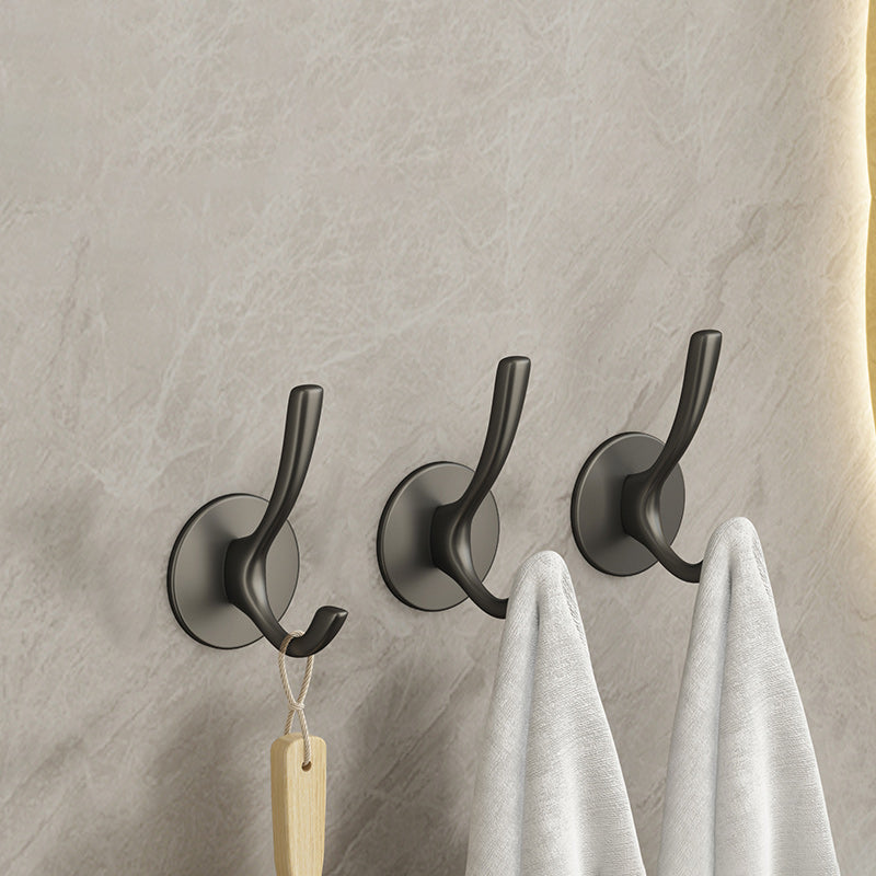 BowLift | 10-piece Bathroom Accessory Set Modern Matte Grey Bathrobe Hooks