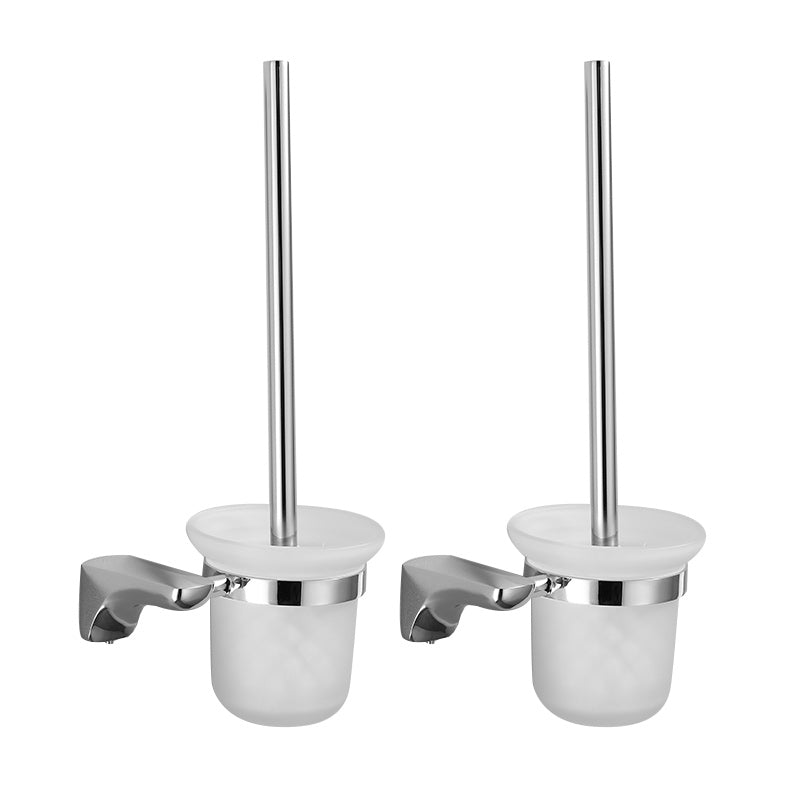BowLift | 2-piece metal bathroom accessory set traditional toilet brush and holder set