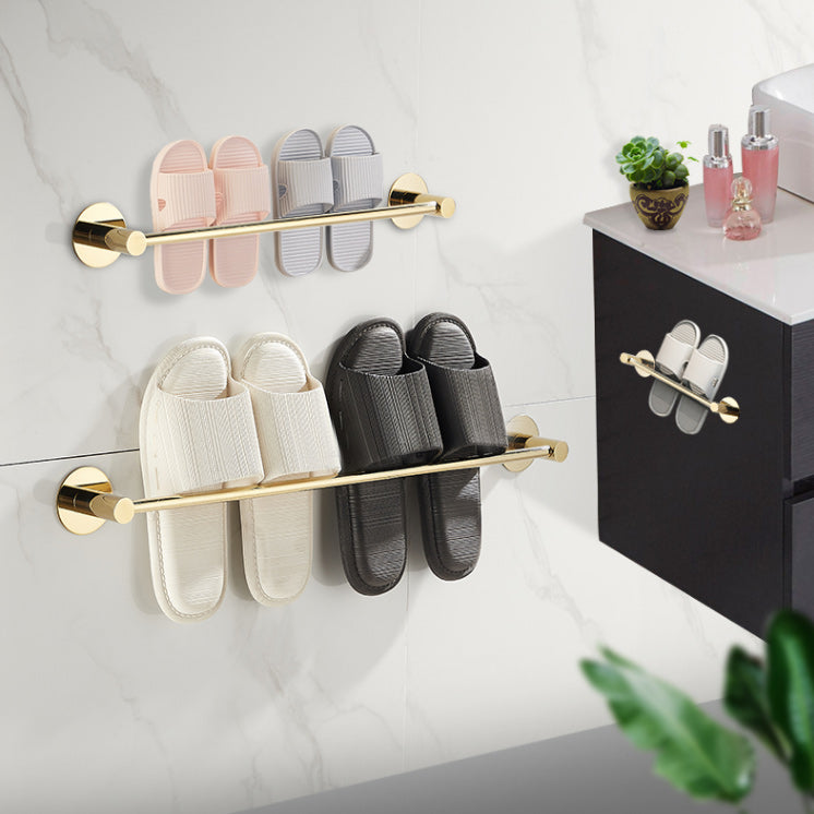 BowLift | 2-piece bathroom accessory set modern stainless steel slipper rack