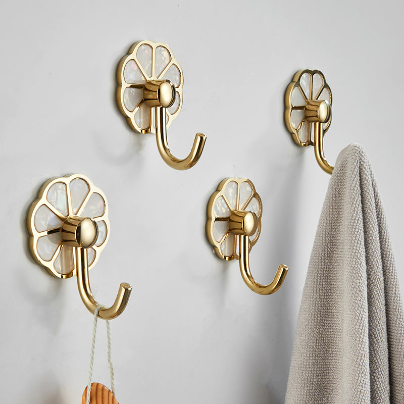 BowLift | Polished 10-piece bathroom accessory set metal corrosion-resistant bathrobe hooks