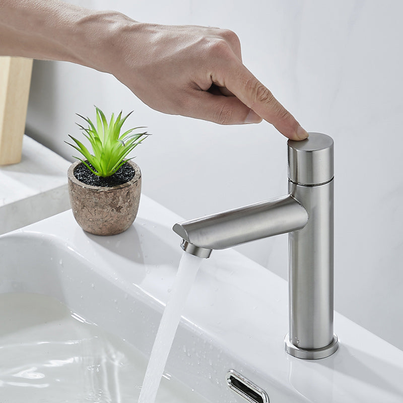 BowLift | Modern Low Arc Basin Faucet with Single Lever Bathroom Sink Faucet