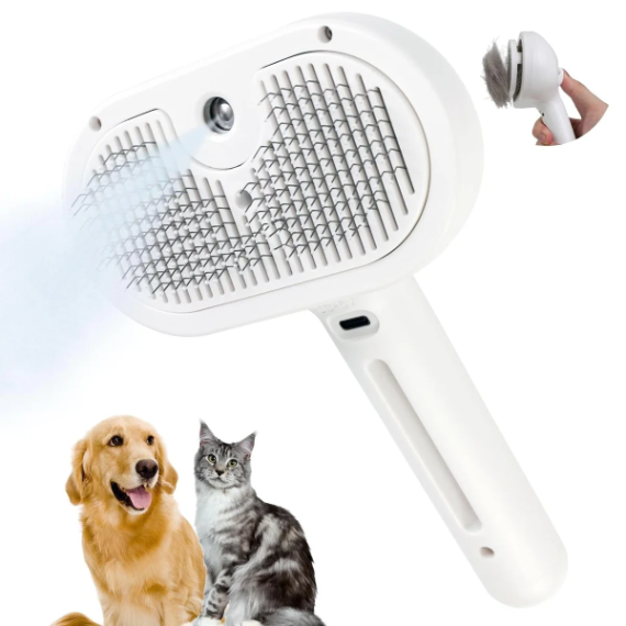 BowLift | PawMist – Mist-Infused Massage Brush for Pets | Gentle Grooming & Cooling Care for Cats and Dogs