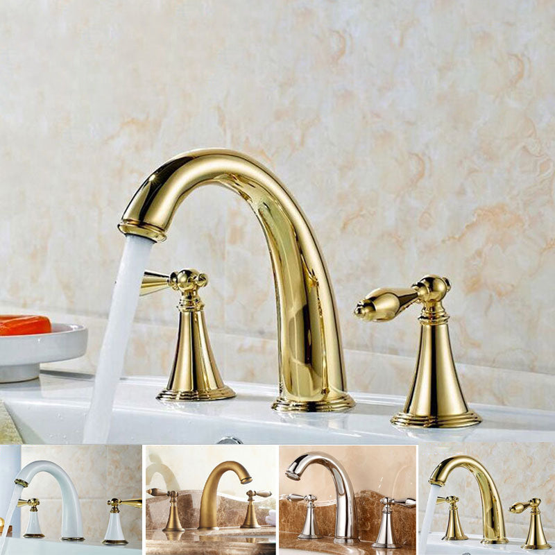 BowLift | Copper Deck-Mounted Roman Bathtub Faucet Low Arc Roman Bathtub Faucet Set
