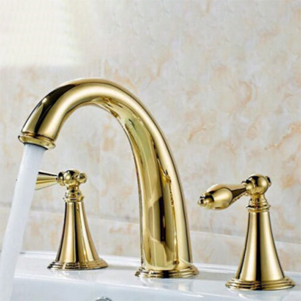 BowLift | Copper Deck-Mounted Roman Bathtub Faucet Low Arc Roman Bathtub Faucet Set