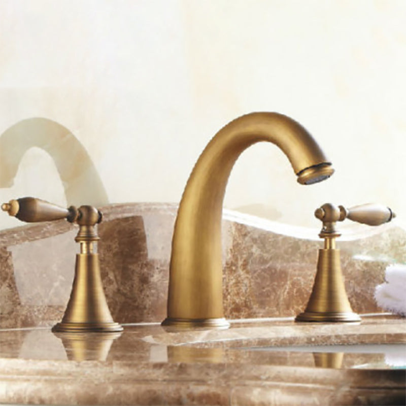 BowLift | Copper Deck-Mounted Roman Bathtub Faucet Low Arc Roman Bathtub Faucet Set