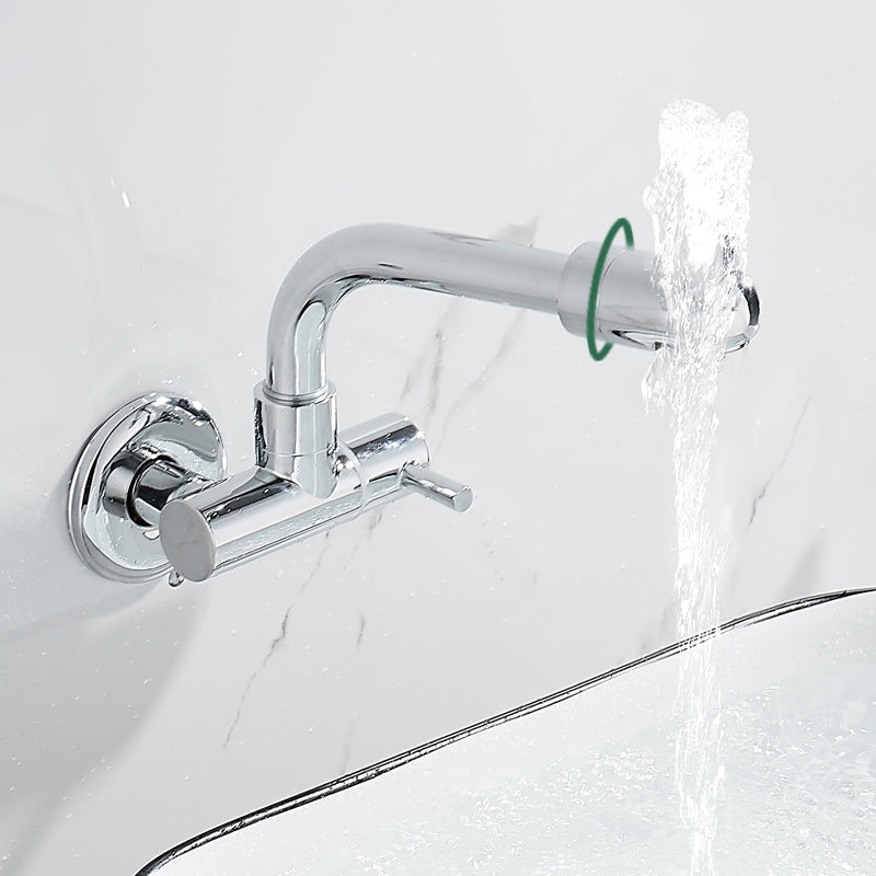 BowLift | Wall-mounted metal bathtub filler with low arc waterfall bathtub faucet