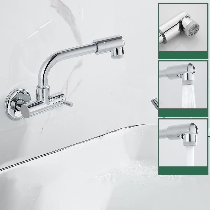 BowLift | Wall-mounted metal bathtub filler with low arc waterfall bathtub faucet