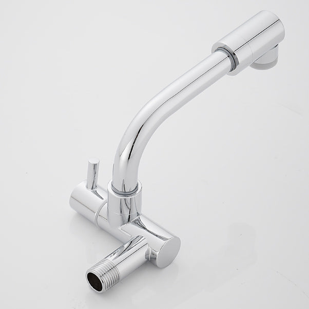 BowLift | Wall-mounted metal bathtub filler with low arc waterfall bathtub faucet