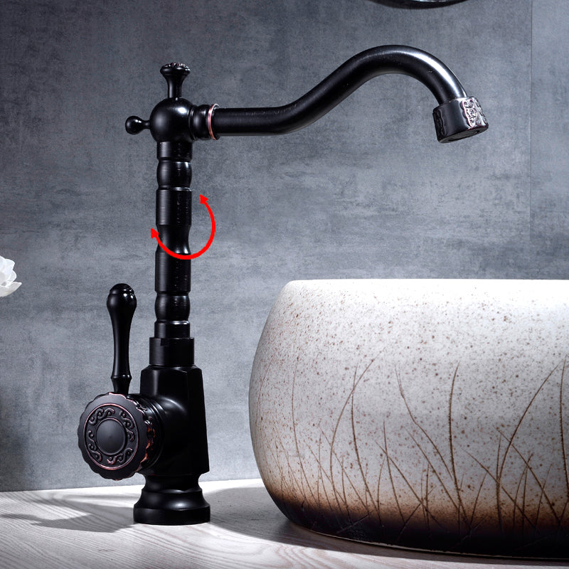 BowLift | Glam Style Sink Faucet with Swivable Spout and Lever Handle