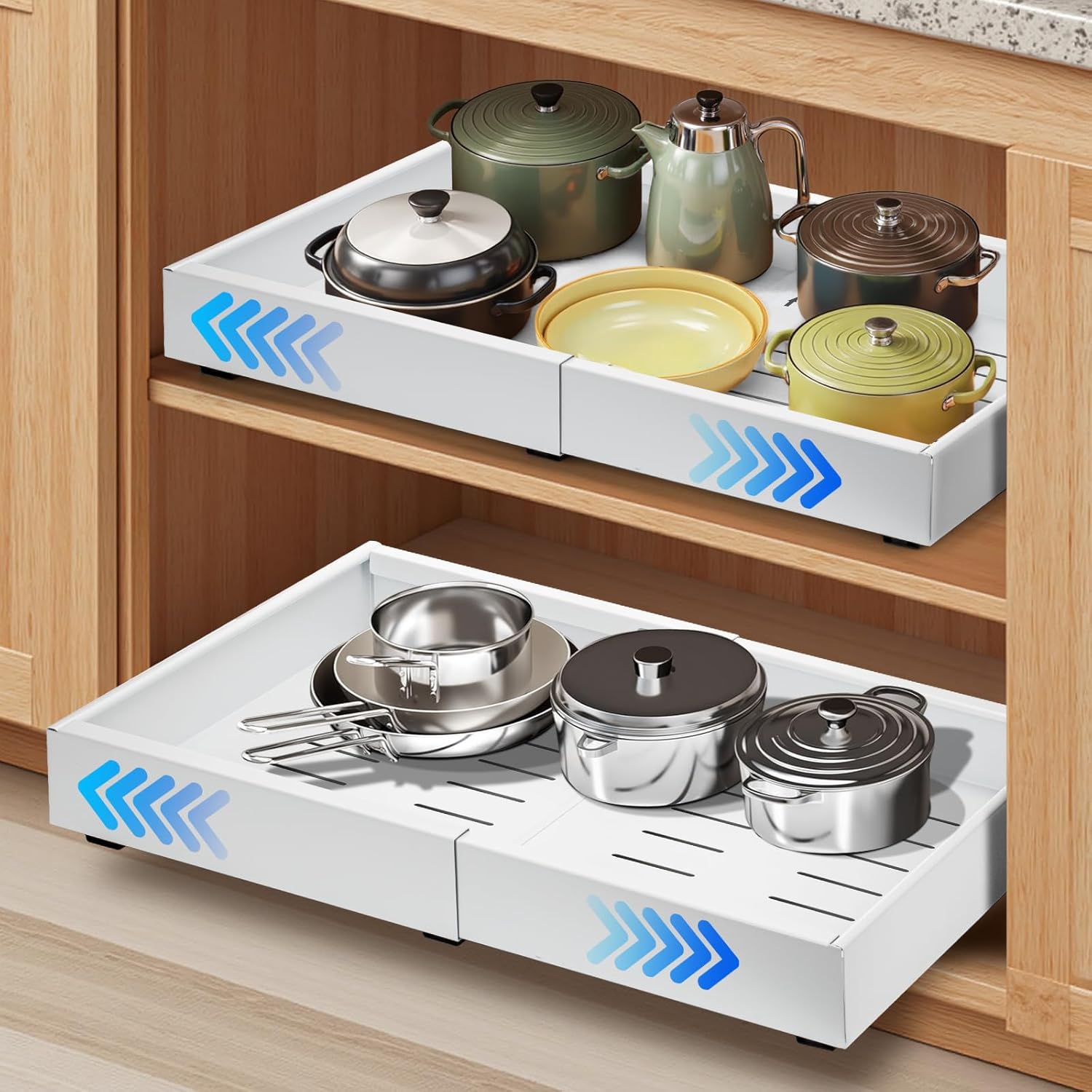 BowLift | 2 Pack Pull-Out Cabinet Drawers – StoreEase