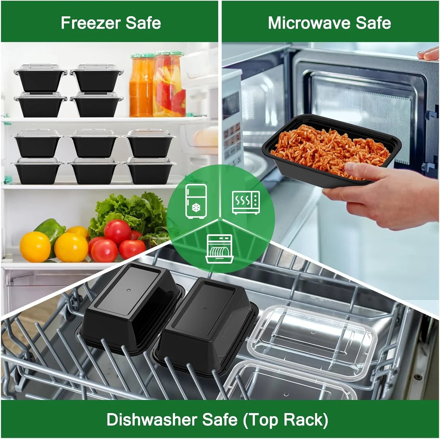 BowLift | 50-piece Meal Prep Container Set with Lid – Ideal for Meal Preparation