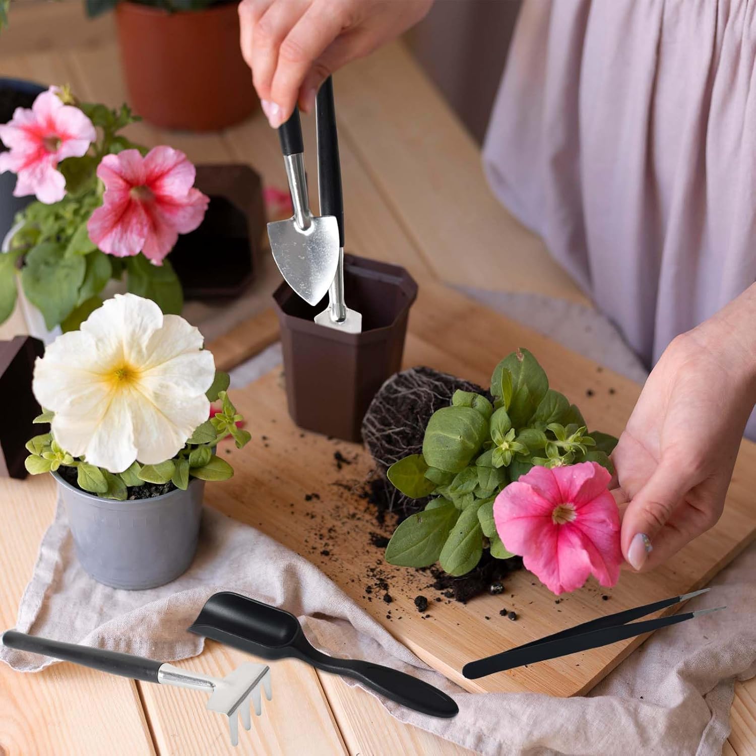 BowLift | 12-in-1 Succulent Tools Set with Storage Bag for Indoor Gardening