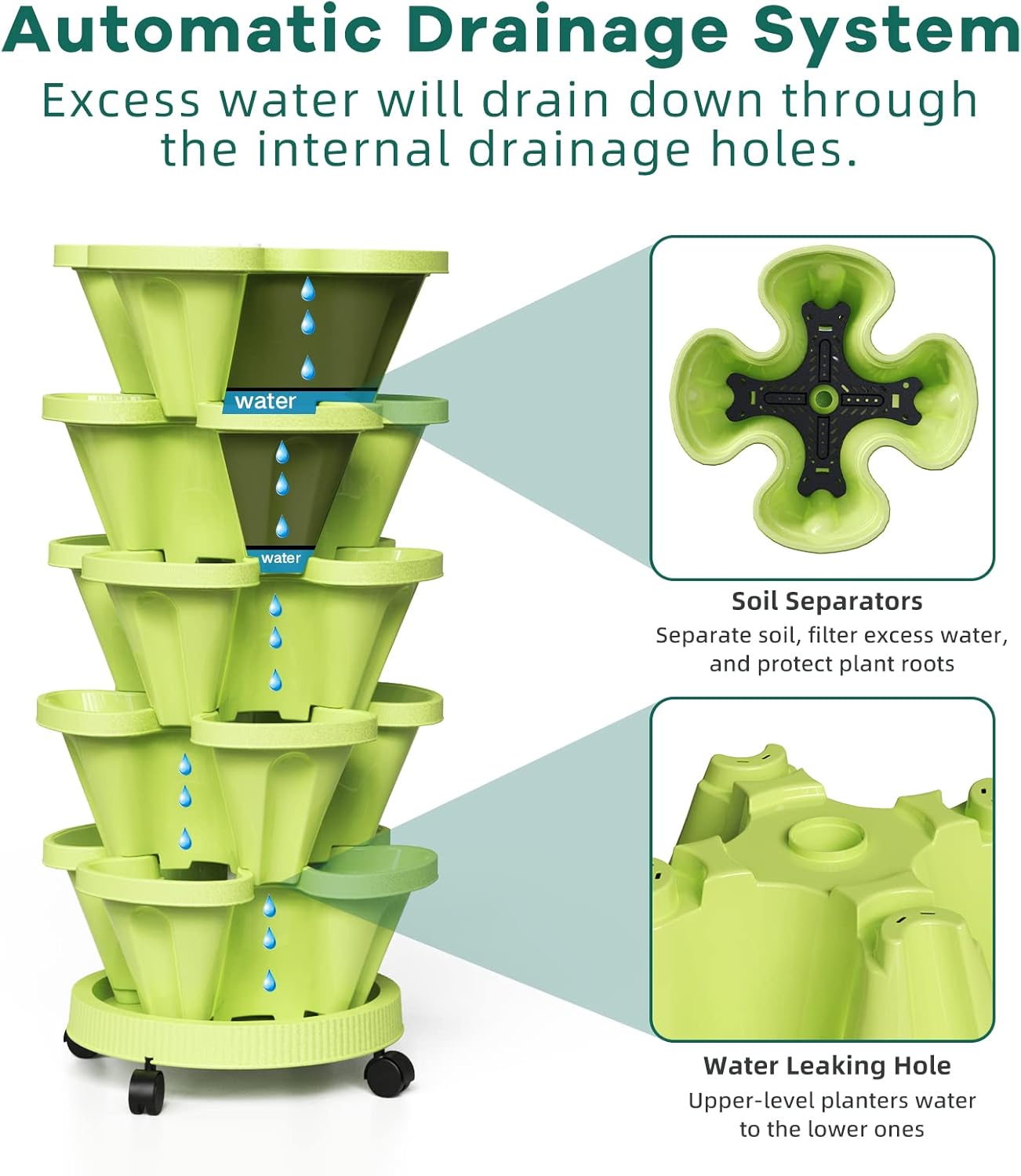 BowLift | 6-Layer Vertical Plant Tower – Three-dimensional Flowering System for the Garden