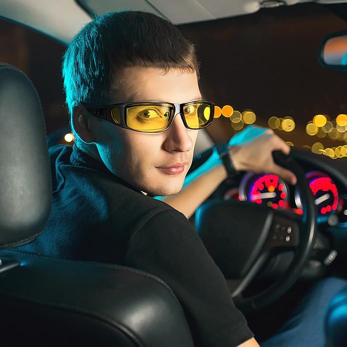BowLift | Jeremy Night Vision Polarised Driving Glasses – Anti-Glare Glasses for Safer Night Driving
