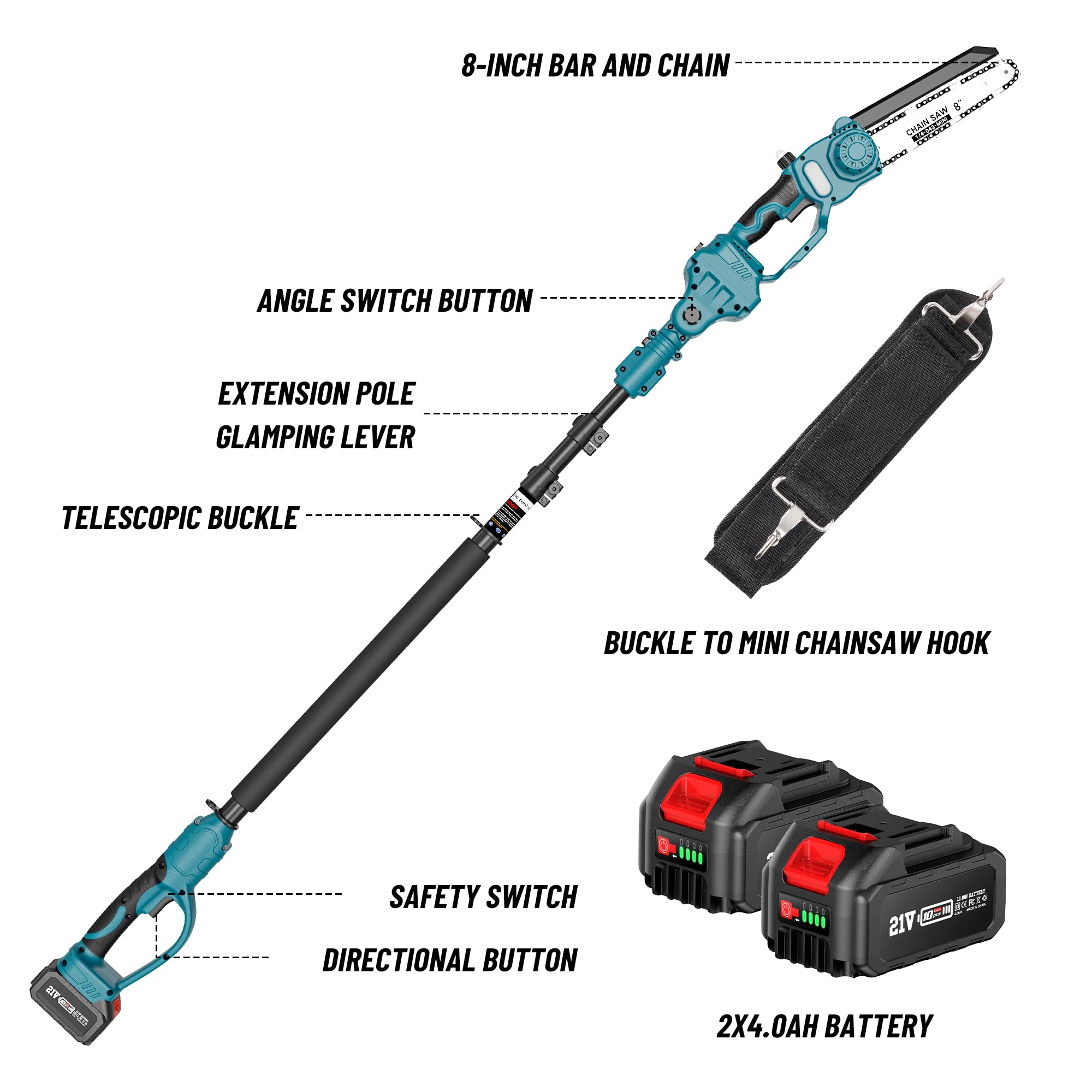 BowLift | 2-in-1 Cordless Chainsaw &amp; Pole Saw