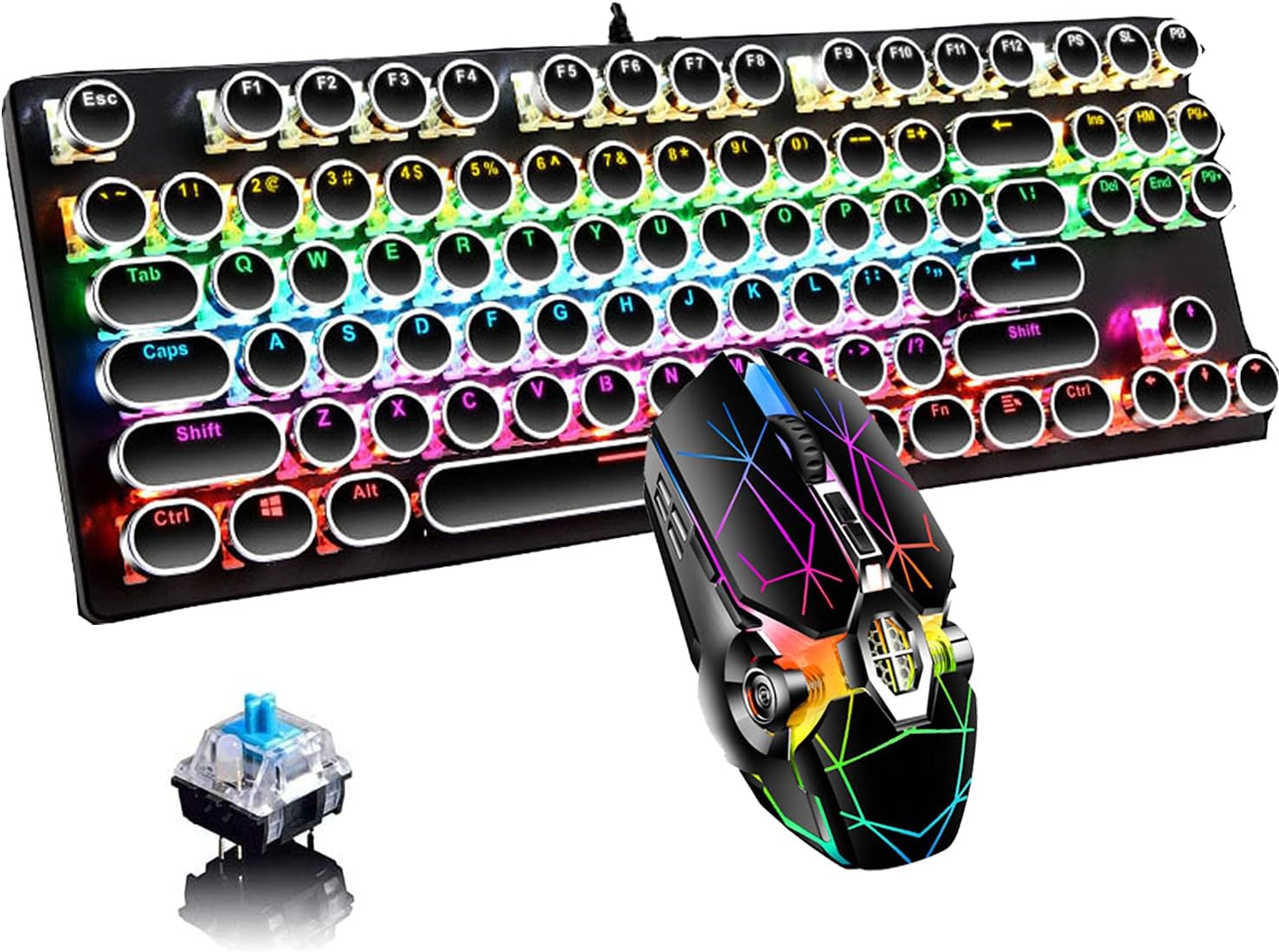 BowLift | 87-Key Mechanical Gaming Keyboard RGB Backlit Blue Switch
