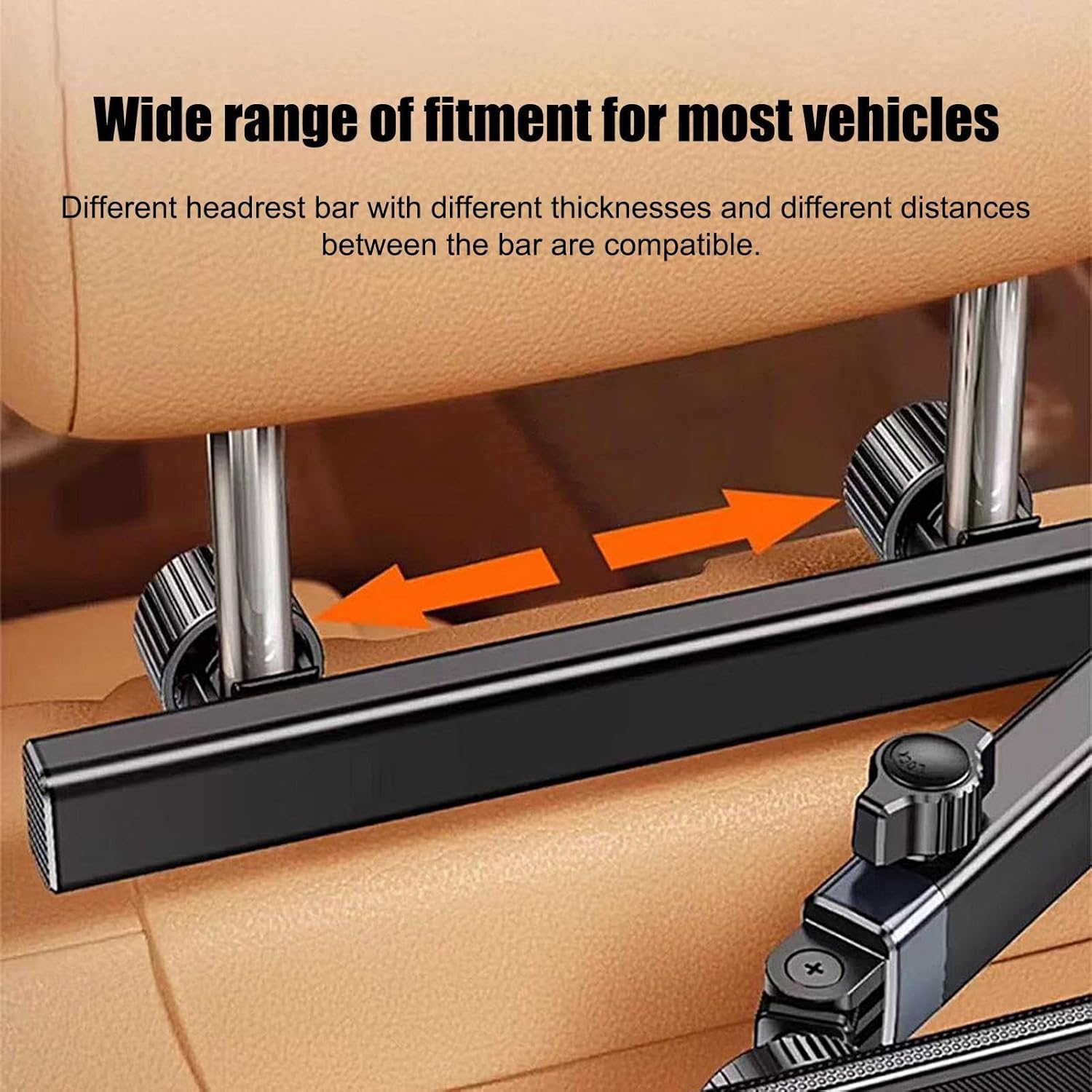 BowLift | Car Headrest Tablet Holder – Adjustable 360° Backseat Phone & Tablet Mount – Movira