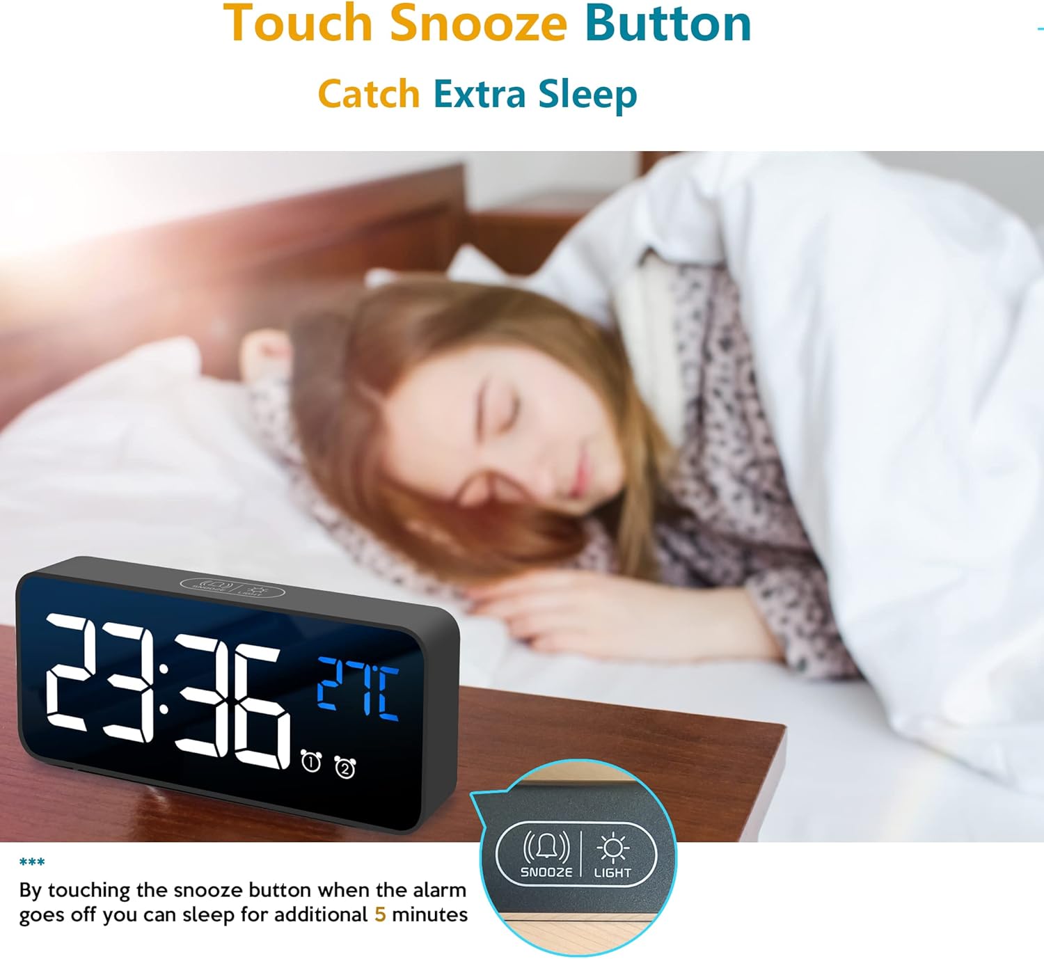 BowLift | 11.5-Inch Digital Calendar Day Clock with 19 Reminders – Claryon