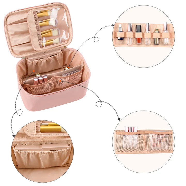 BowLift | Practical Make-up Organizer for Traveling | With Compartments and Dividers