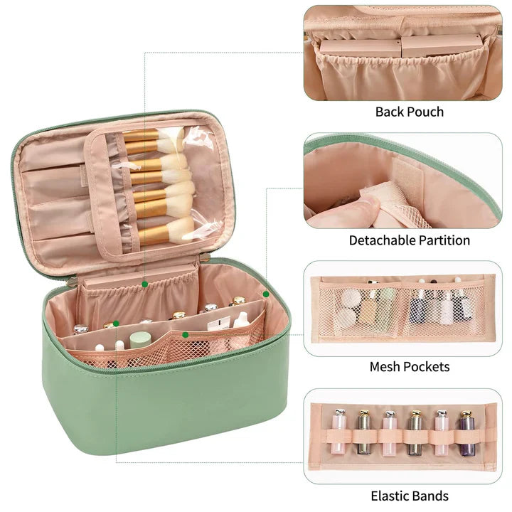 BowLift | Practical Make-up Organizer for Traveling | With Compartments and Dividers