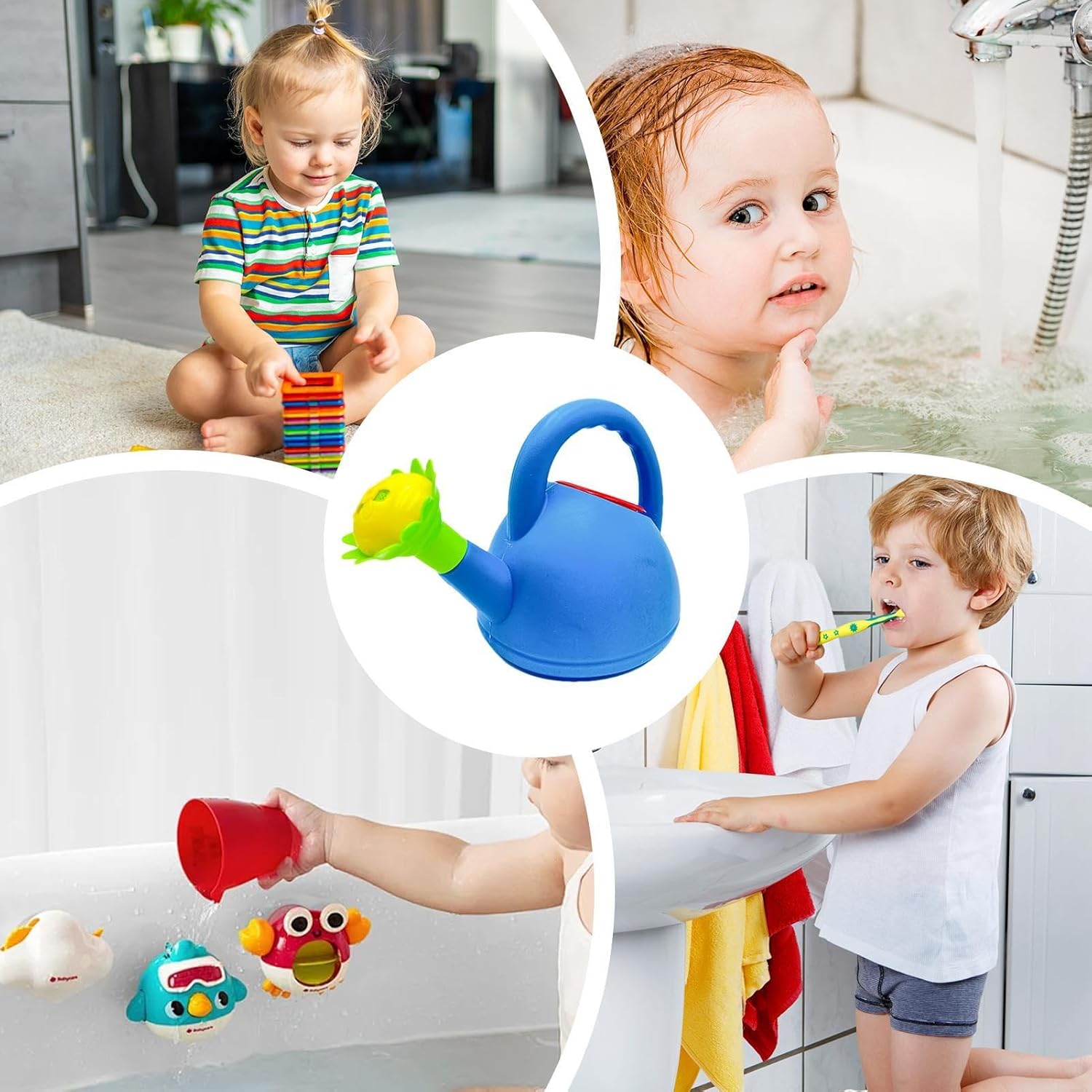 BowLift | Children's watering can with flower mouth – Colorful plastic watering can for little gardeners