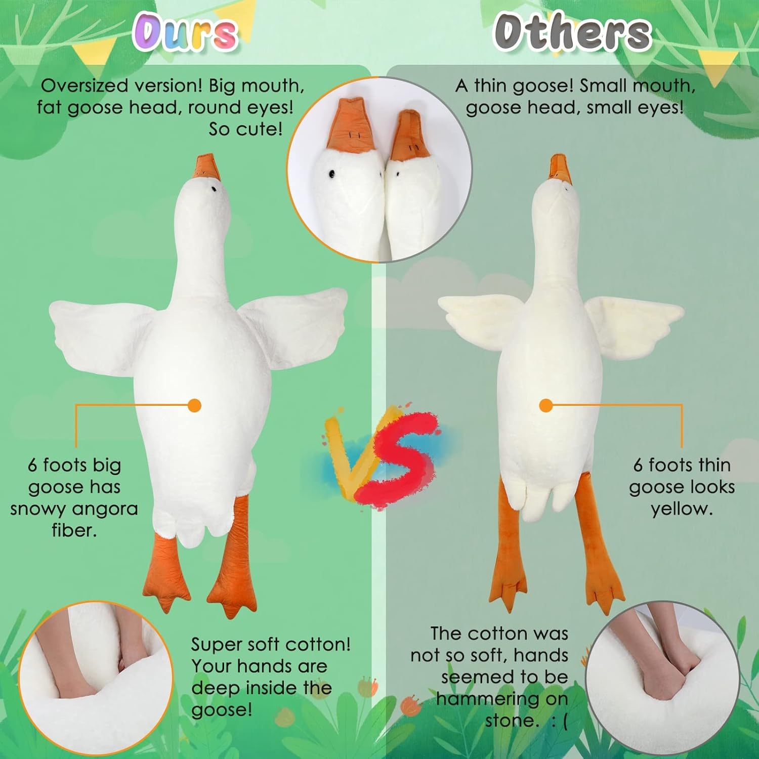 BowLift | Cuddly Giant Goose Plush – Soft Toy in Multiple Sizes