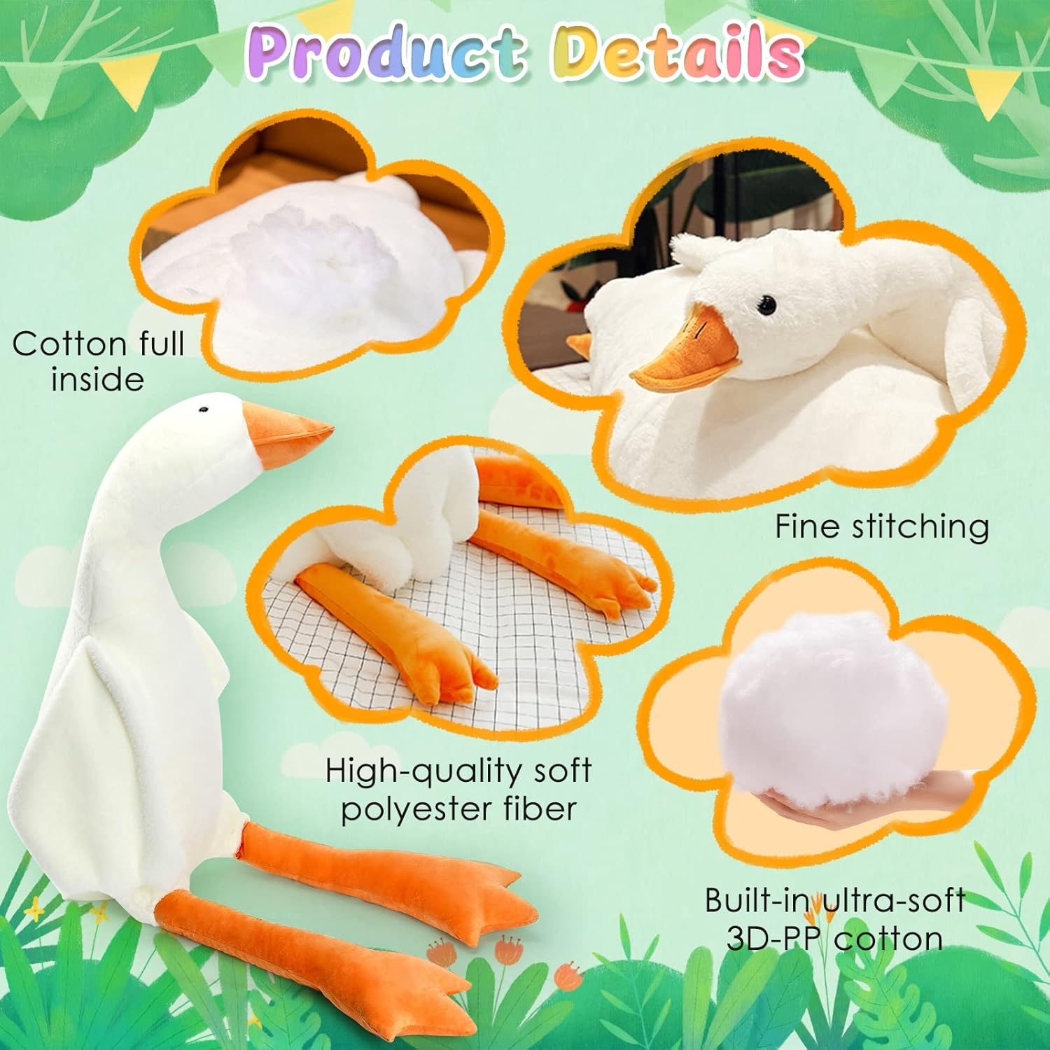 BowLift | Cuddly Giant Goose Plush – Soft Toy in Multiple Sizes