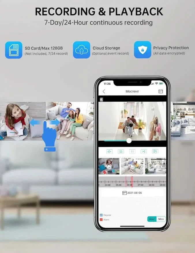 BowLift | 360° Light Bulb Security Camera with Motion Tracking