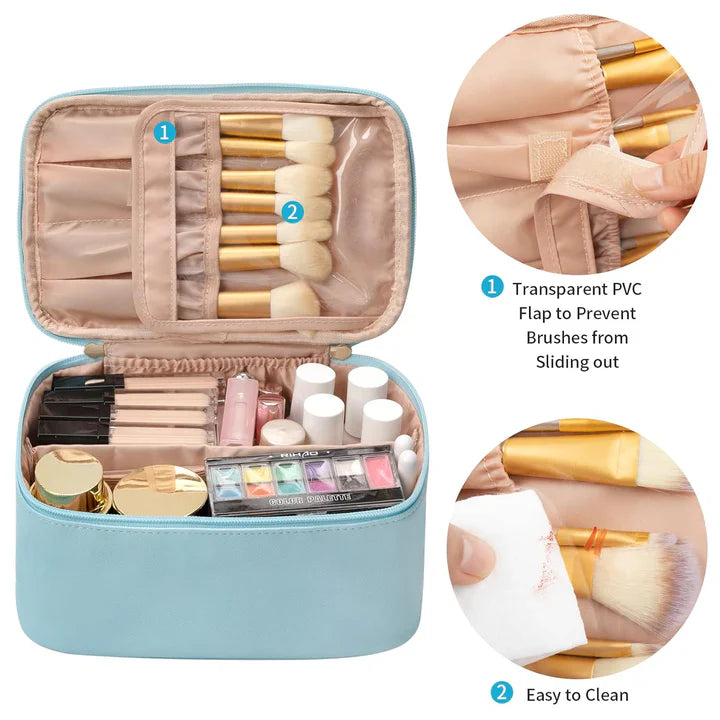 BowLift | Practical Make-up Organizer for Traveling | With Compartments and Dividers