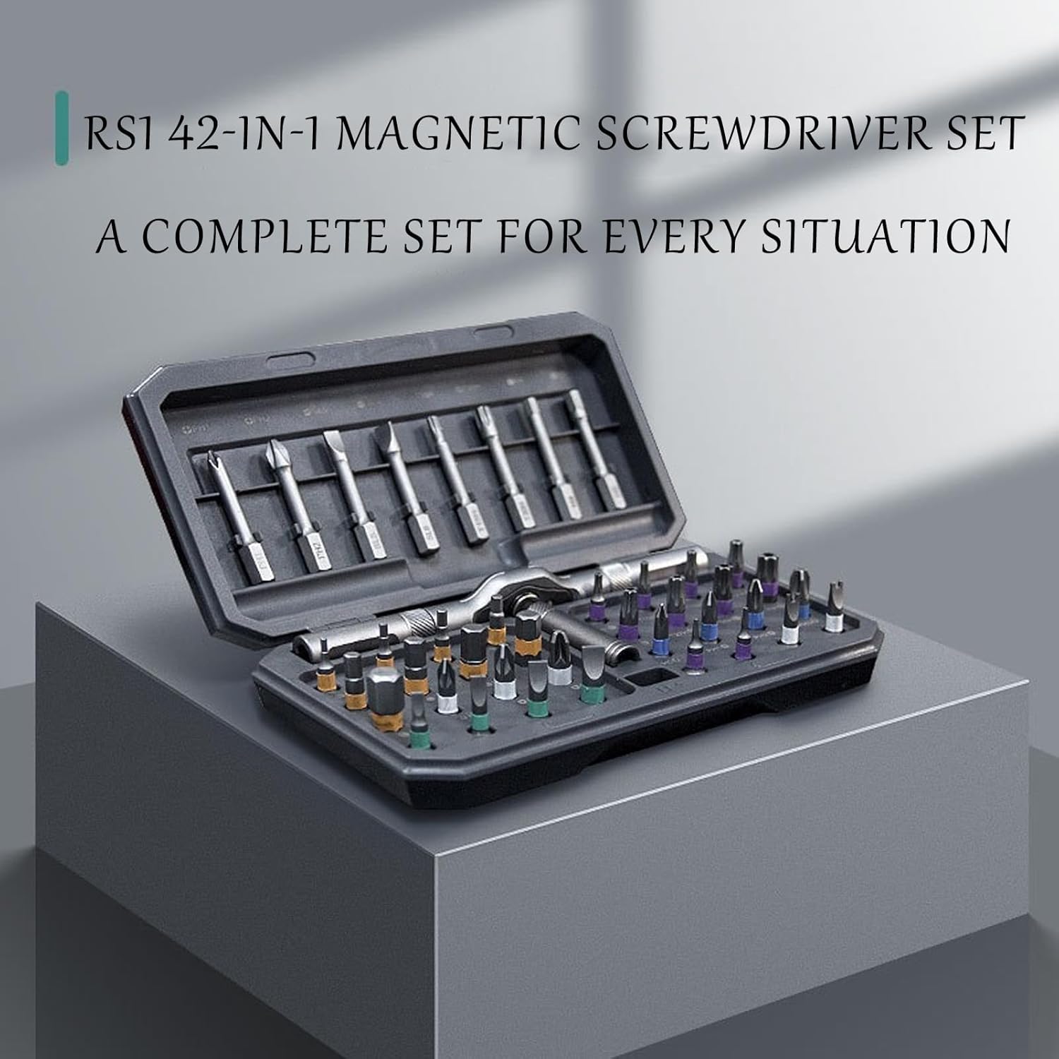 BowLift | 42-in-1 Magnetic Screwdriver Set – Precision Repair Tool Kit with Bits & Handle – Fixaro