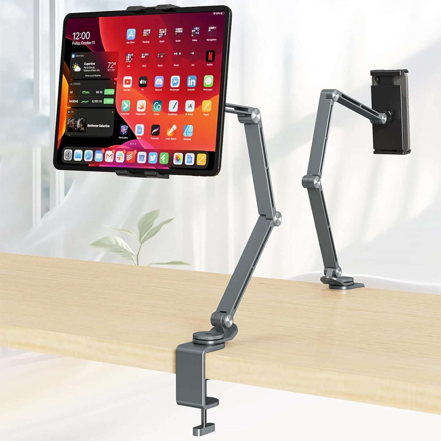 BowLift | Adjustable Aluminum Tablet Desk Stand with 360° Rotation – Movaro