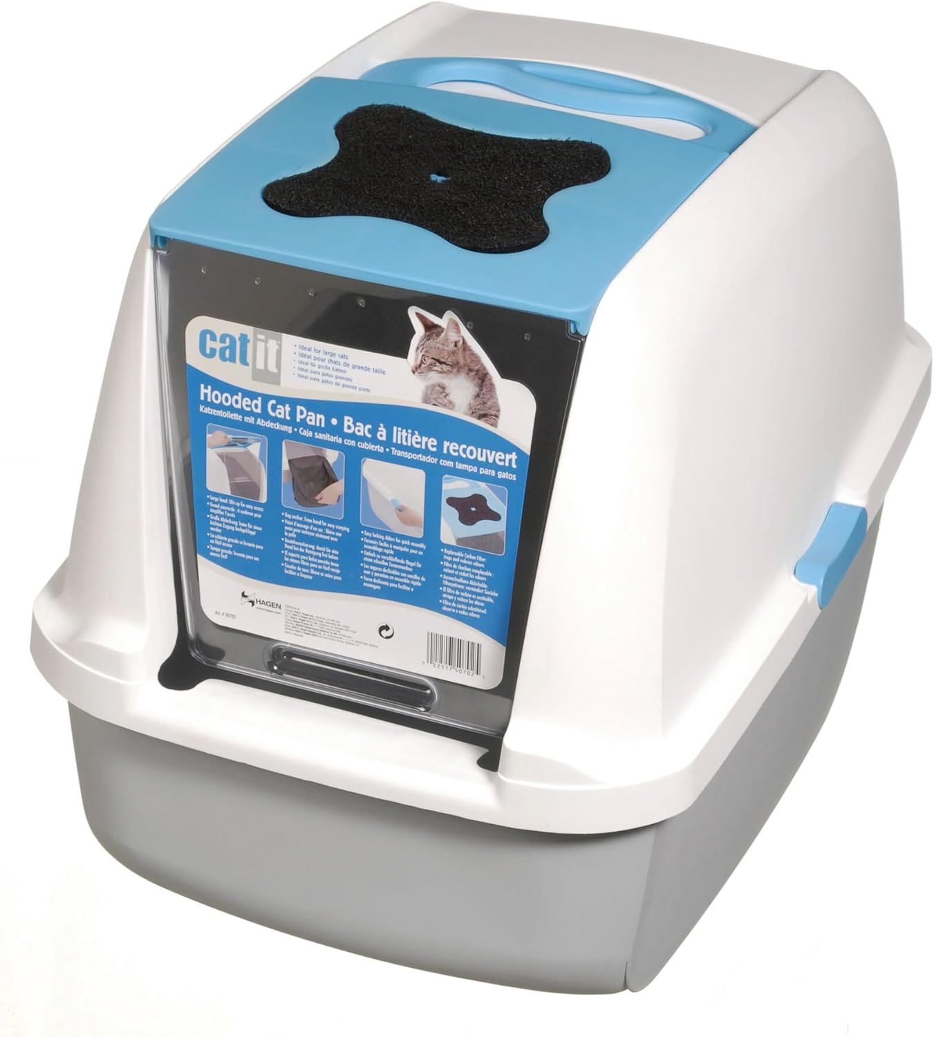 BowLift | PetHome XL Cat Litter Box – Extra Large Covered Litter Tray with Odor Control