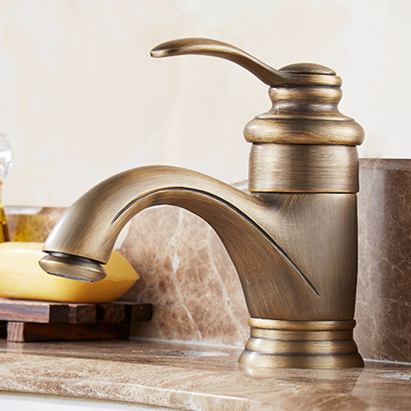 BowLift | Glam Style Bathroom Sink Faucet Single Handle Low Arc Sink Faucet