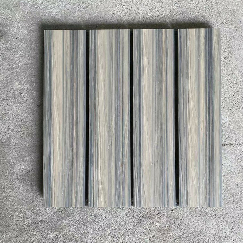 BowLift | Composite Plank Tiles Striped Pattern Square Deck Flooring Outdoor Patio