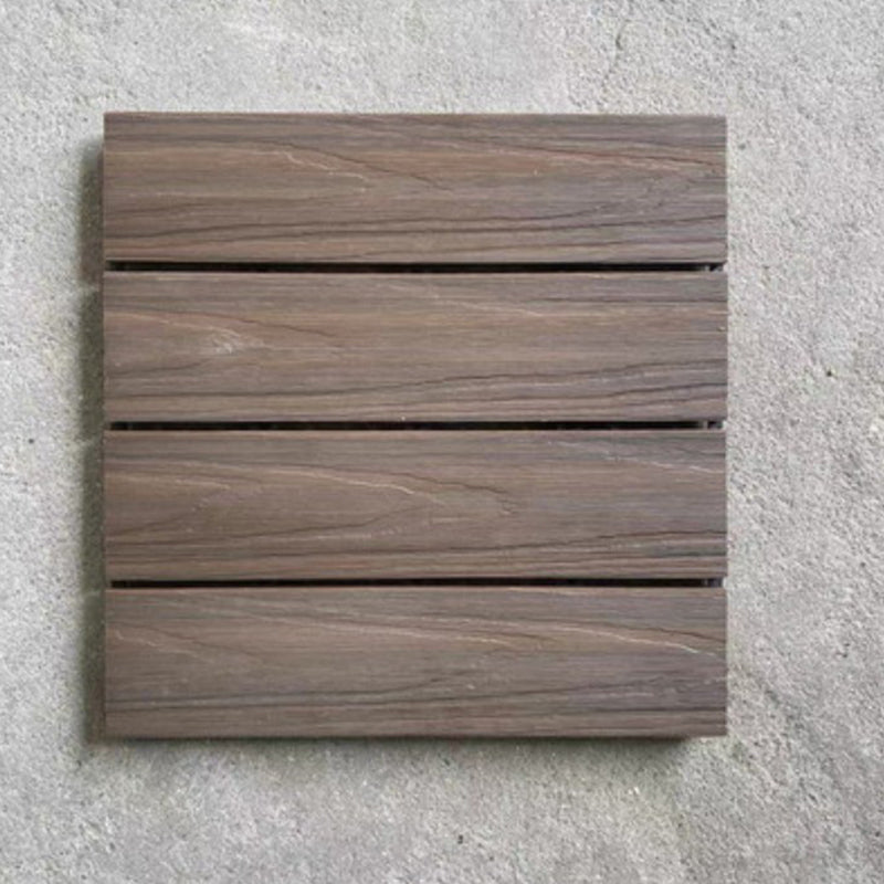 BowLift | Composite Plank Tiles Striped Pattern Square Deck Flooring Outdoor Patio