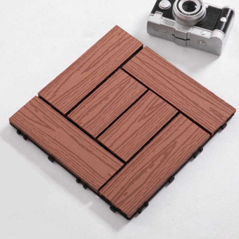 BowLift | Composite Plank Tiles Striped Pattern Square Deck Flooring Outdoor Patio