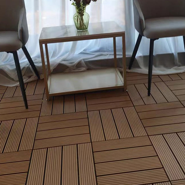 BowLift | Composite Square Patio Tiles Interlocking Striped Pattern Patio Floor Tiles