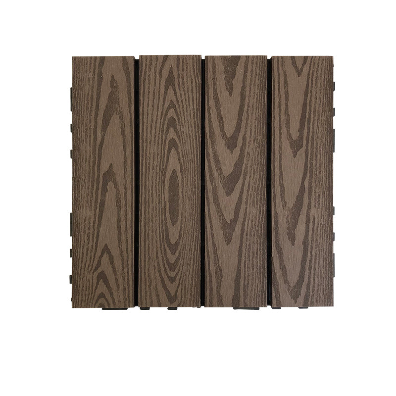 BowLift | Composite Square Patio Tiles Interlocking Striped Pattern Patio Floor Tiles