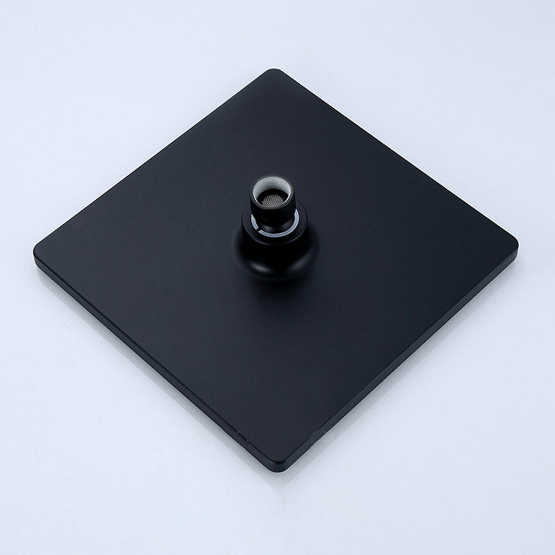 BowLift | Black Square Fixed Shower Head Modern Style Wall Mounted Shower Head