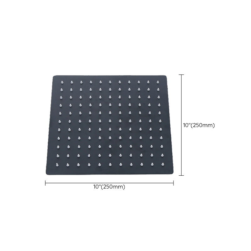 BowLift | Black Square Fixed Shower Head Modern Style Wall Mounted Shower Head