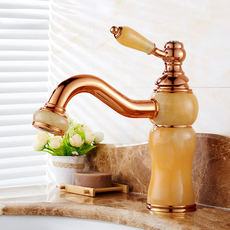 BowLift | Glam Basin faucet Lever handle Low arch basin faucet Bathroom faucet