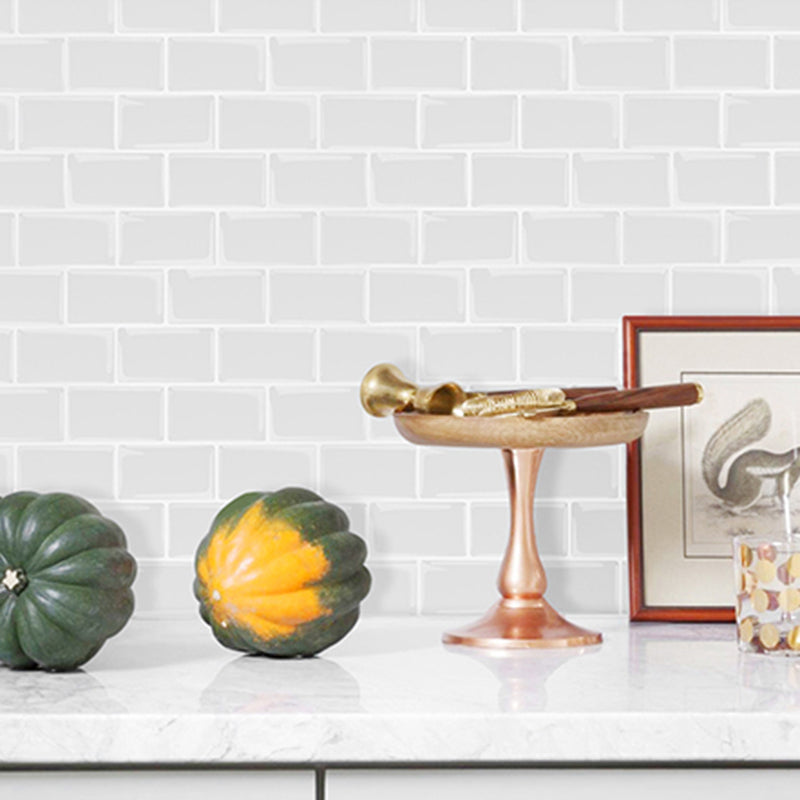 BowLift | White subway tiles waterproof peel & stick tile for kitchen backsplash