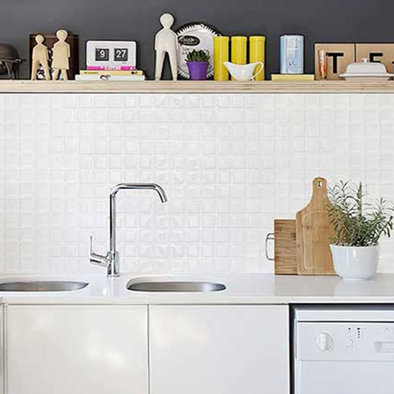 BowLift | White Subway Tiles Water-Resistant Peel & Stick Tile for Kitchen Backsplash