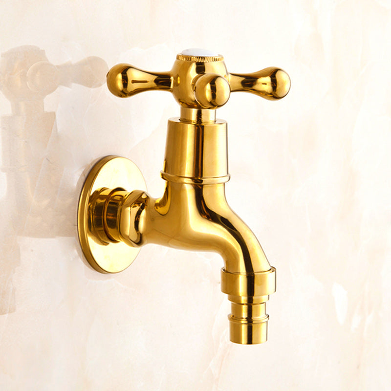 BowLift | Glam Wall-mounted Bathroom Faucet Cross Handle Low Arc Round Basin Faucet