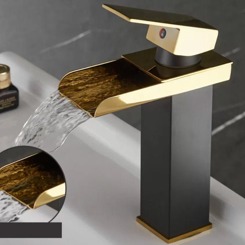 BowLift | Waterfall spout basin tap lever handle square basin tap