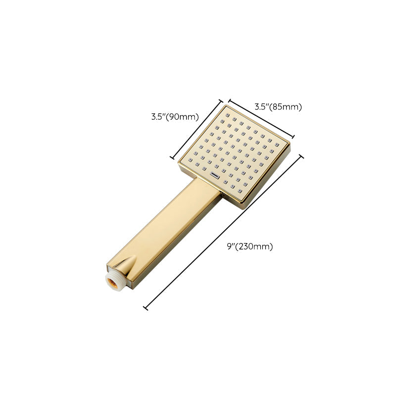 BowLift | Contemporary Shower Head Square Golden Bathroom Handheld Shower