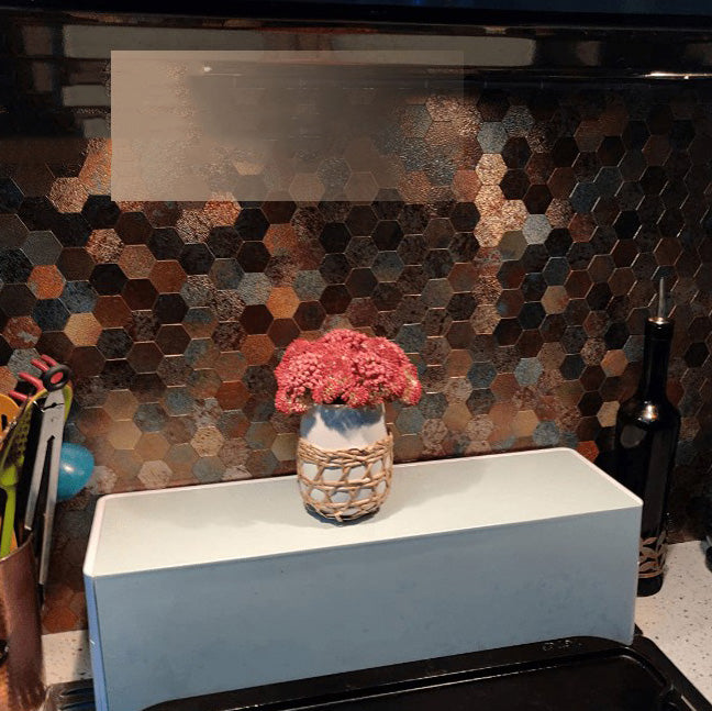 BowLift | Modern Tile-Peel & Stick Metal Mosaic Tile Hexagon Peel & Stick Subway Tile