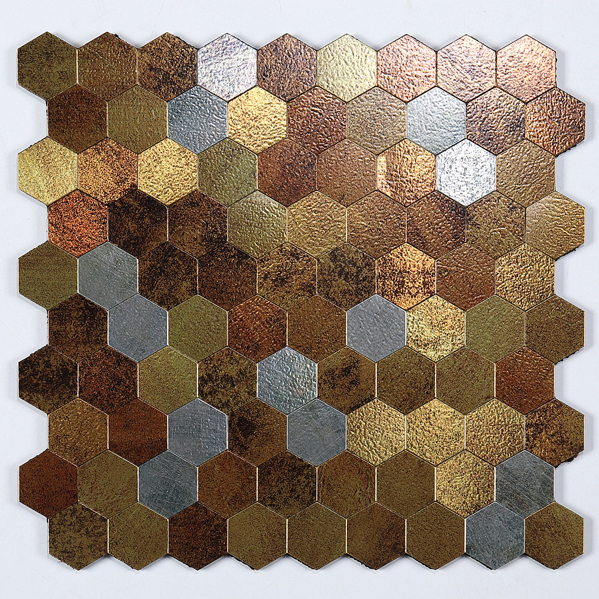 BowLift | Modern Tile-Peel & Stick Metal Mosaic Tile Hexagon Peel & Stick Subway Tile