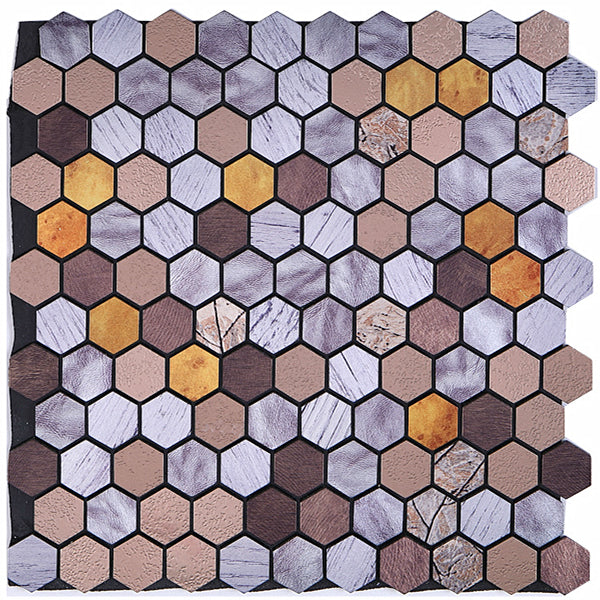 BowLift | Modern Tile-Peel & Stick Metal Mosaic Tile Hexagon Peel & Stick Subway Tile