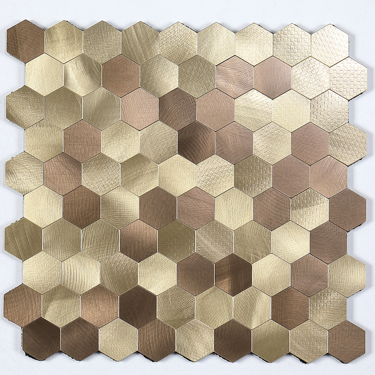 BowLift | Modern Tile-Peel & Stick Metal Mosaic Tile Hexagon Peel & Stick Subway Tile